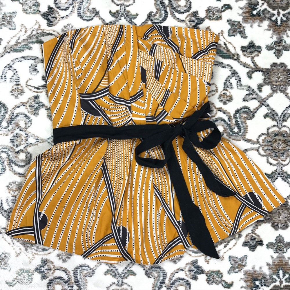 Anthropology Brand "Floreat" Strapless Top.